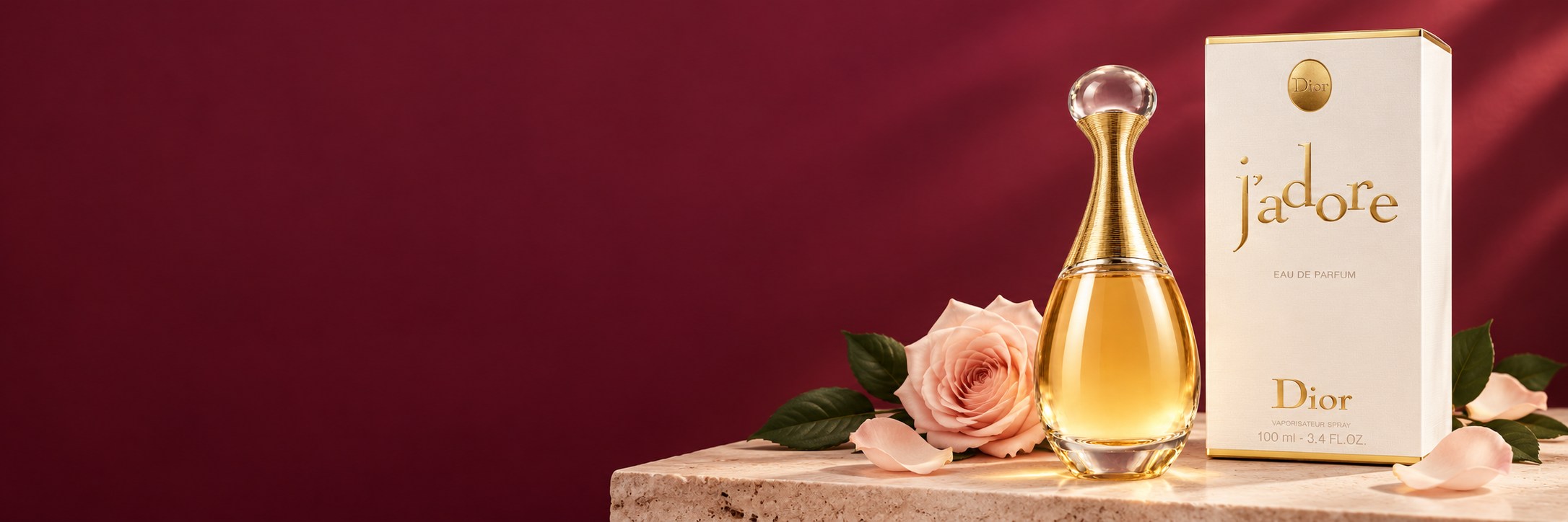 Dior J'adore perfume with roses